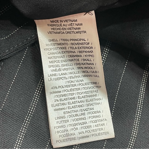 Ralph Lauren Women’s Striped‎ Wool-Blend Crepe Blazer Black Tan Size 10 NWT $325 - Picture 13 of 15